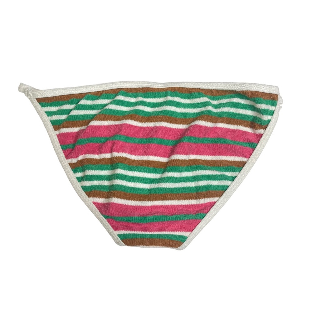 new OG Juicy ❤︎ 3PC Terry Swim Set ❤︎ Tank Bikini + Skirt ❤︎ Pink Green Stripe - Picture 7 of 16